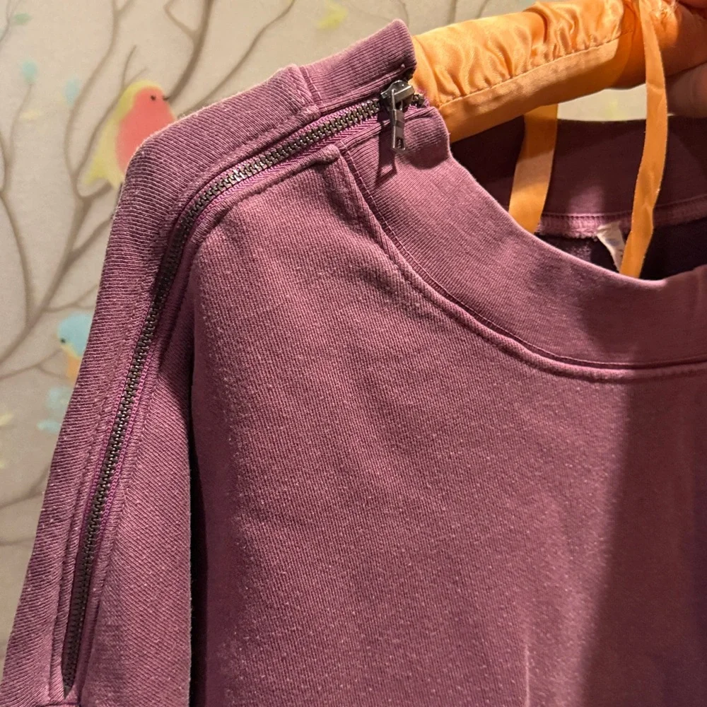 Free People Movement Purple Cropped Sweatshirt - Picture 4 of 4